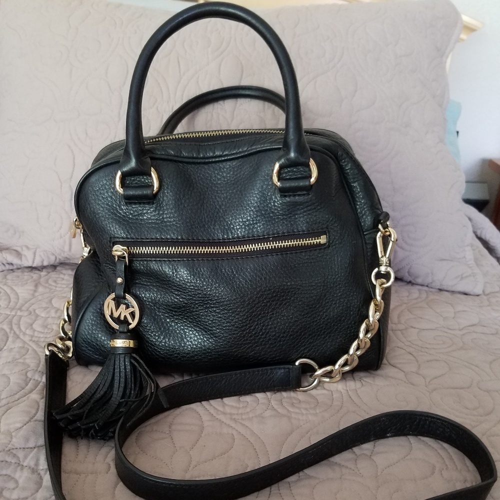 Michael Kors black leather purse